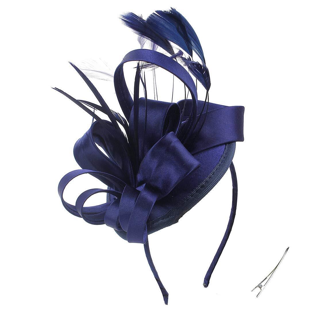 5716 Fascinator Hats Hat Tea Party Feather Hair Clip Bridal Headpieces